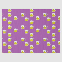 Papel De Seda Taza de cerveza espumosa en morado