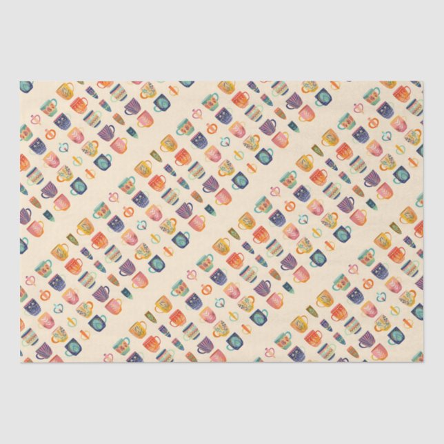 Papel De Seda Tazas de café (Anverso)