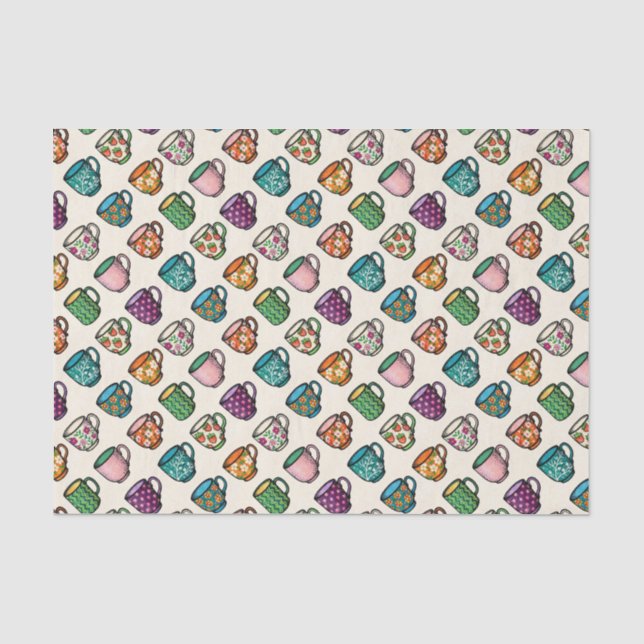 Papel De Seda Tazas de té (Anverso)