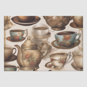 Papel De Seda Tazas y Cafeteras Decoupage / 