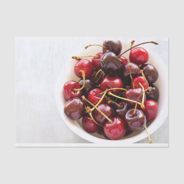 Papel De Seda tazón de cerezas (Anverso)