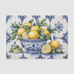 Papel De Seda Tazón de la costa amalfitana de Lemones