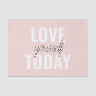 Papel De Seda Te Amas Positivamente Hoy Cita Rosa Pastel