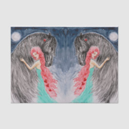 Papel De Seda TE AMO AL LUNA Y AL Tejido DE ATENCIÓN