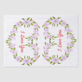 Papel De Seda Te amo flores lindas