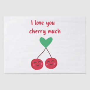 Papel De Seda Te Amo Mucho Cherry San Valentín
