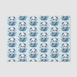 Papel De Seda Té de burbuja de panda y Boba azul