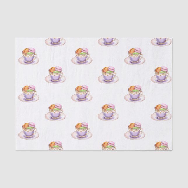 Papel De Seda Té para Baby Shower de dos gemelos (Anverso)
