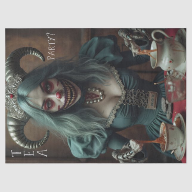 Papel De Seda Tea Fiesta Scary Alice (Anverso)