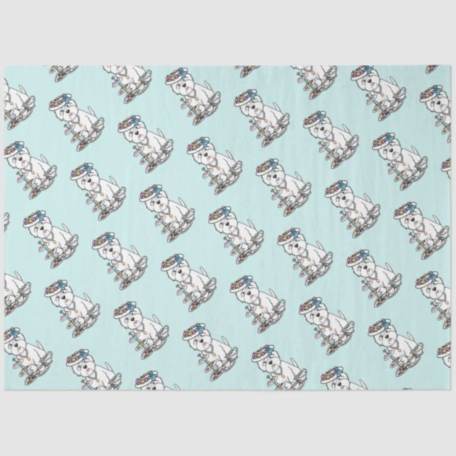 Papel De Seda Tea Fiesta Westie - West Highland White Terrier (Anverso)