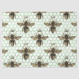 Papel De Seda Tea Garden Bee Series Design 27 Tejido