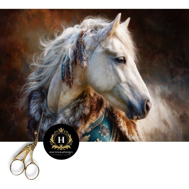 Papel De Seda Teal White Stallion Western Furniture Decoupage (Subido por el creador)