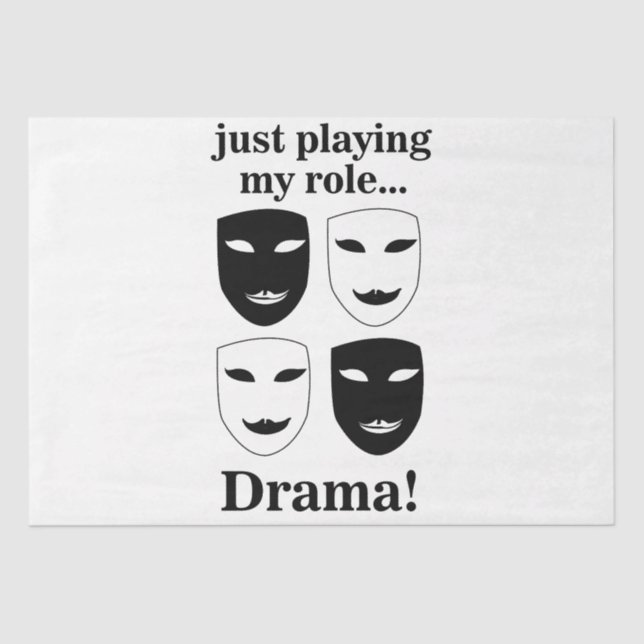 Papel De Seda Teatro Máscara Teatro Drama Actor Escenario (Anverso)