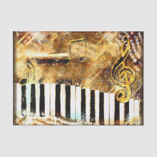 Papel De Seda Teclado dorado (Anverso)