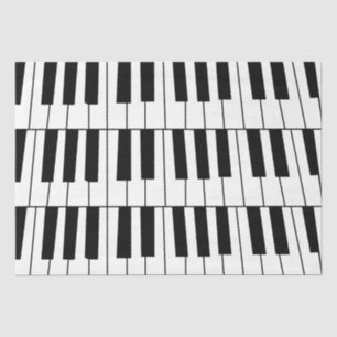 Papel De Seda Teclas de piano negras y blancas Pianista Músico
