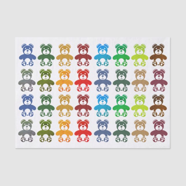 Papel De Seda Teddy Bear Tissue Paper (Anverso)