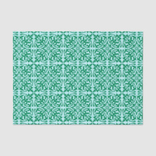 Papel De Seda Teja marroquí - turquesa y aguamarina