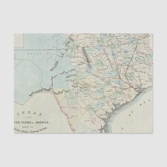 Papel De Seda Tejas de los Estados Unidos de América (Anverso)