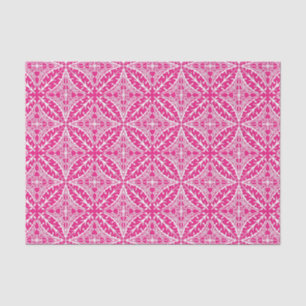 Papel De Seda Tejas marroquíes - rosado fucsia y blanco