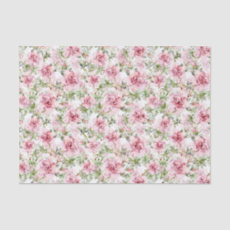 Papel De Seda Tejido a juego del cordón del rosa de los rosas