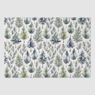 Papel De Seda Tejido acuático elegante del árbol de Navidad natu