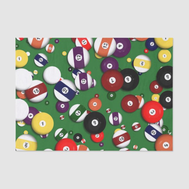 Papel De Seda Tejido de ajuste - Billiards (Anverso)