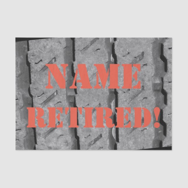 Papel De Seda Tejido de ajuste de regalo de jubilación de person (Anverso)