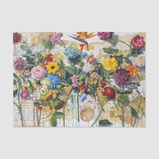 Papel De Seda Tejido de Colage Botánico-Artisanal