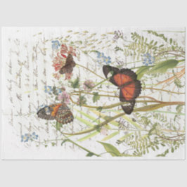 Papel De Seda Tejido de collarín del jardín de época