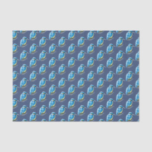 Papel De Seda Tejido de color de fondo azul personalizado de Kin