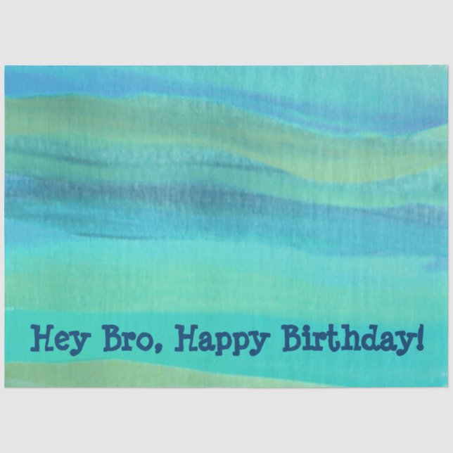 Papel De Seda Tejido De Cumpleaños En Azul (Anverso)