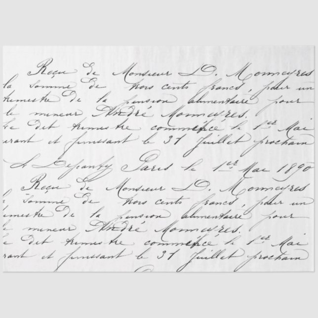 Papel De Seda Tejido de decodificación de amor manuscrita (Anverso)