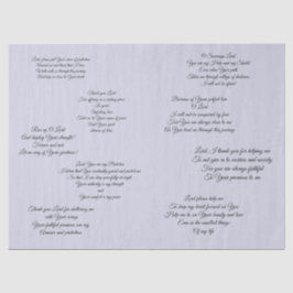 Papel De Seda Tejido de Decoupage con rezos cristianos