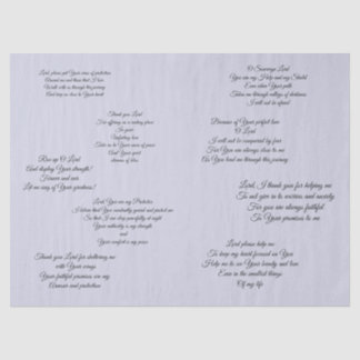 Papel De Seda Tejido de Decoupage con rezos cristianos