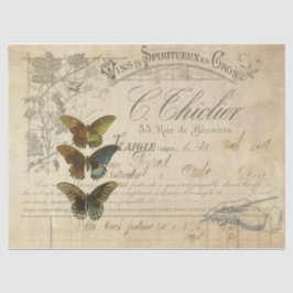 Papel De Seda Tejido de Decoupage de las Ephemeras