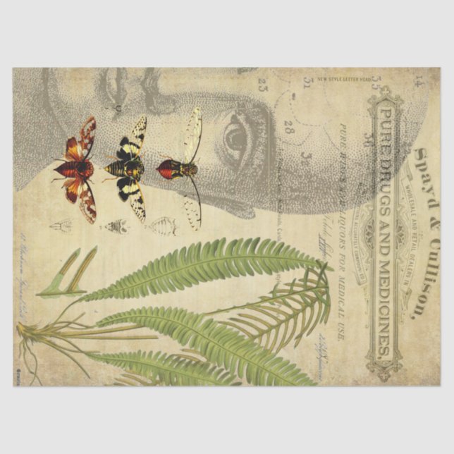 Papel De Seda Tejido de Decoupage del boticario (Anverso)