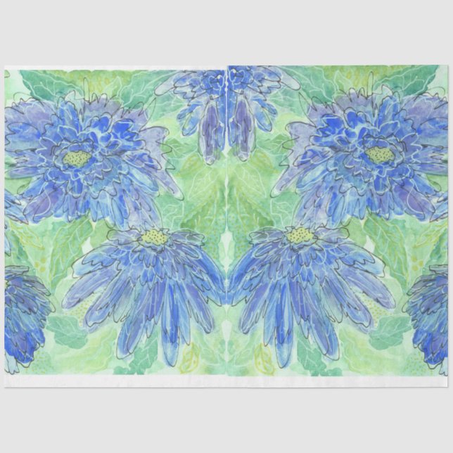 Papel De Seda Tejido de descomposición - Arte acuático original (Anverso)