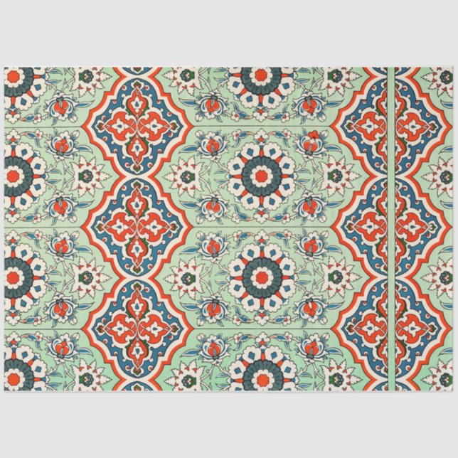 Papel De Seda Tejido de descomposición de azulejos portugueses (Anverso)