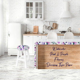 Papel De Seda Tejido de descomposición de color rosa y morado de