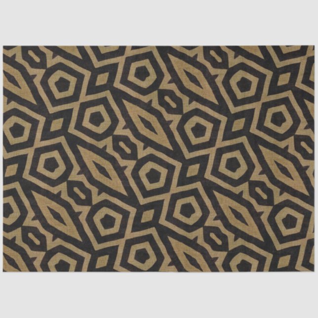 Papel De Seda Tejido de desconchado textil africano (Anverso)