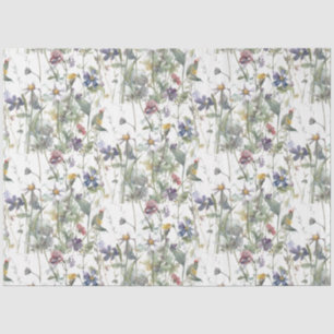 Papel De Seda Tejido de desconexión de pequeñas floraciones