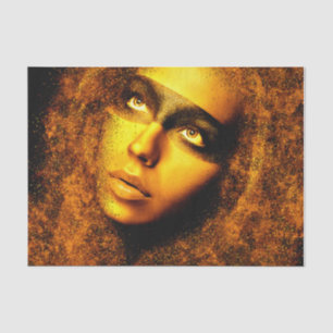 Papel De Seda Tejido de desenlace de Chica dorado