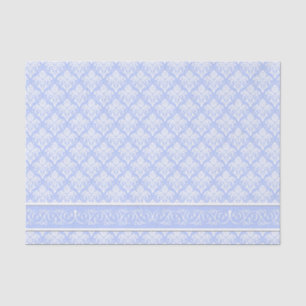 Papel De Seda Tejido de envolvimiento - Damasco azul de bodas