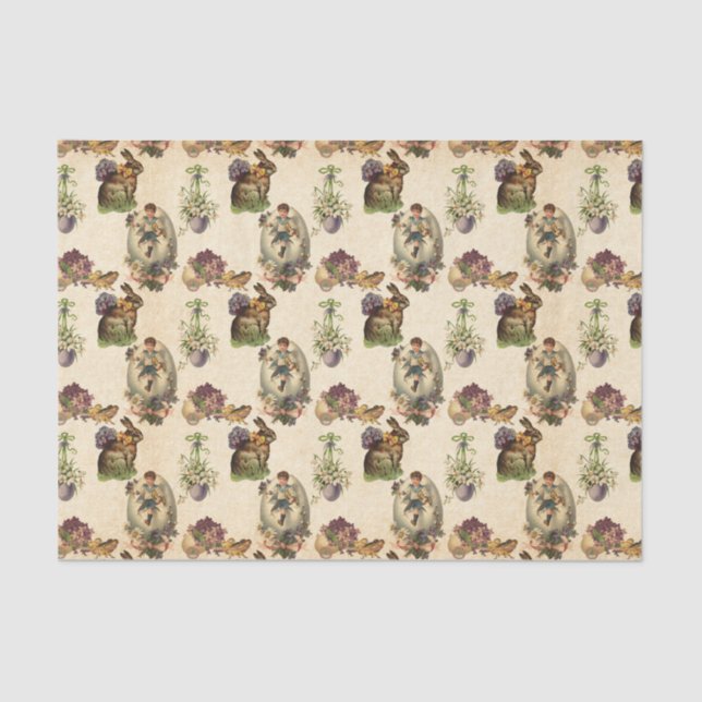 Papel De Seda Tejido de fiesta de patrón de Semana Santa mixta (Anverso)