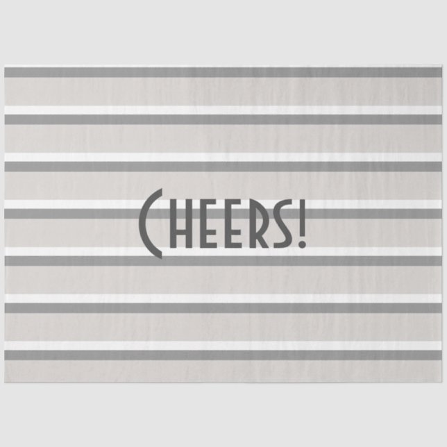 Papel De Seda Tejido de franja gris (Anverso)