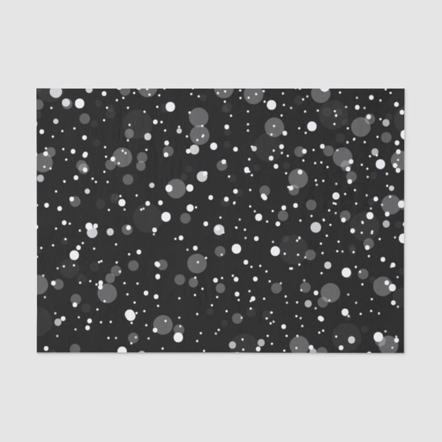 Papel De Seda Tejido de nieve con fondo negro (Anverso)