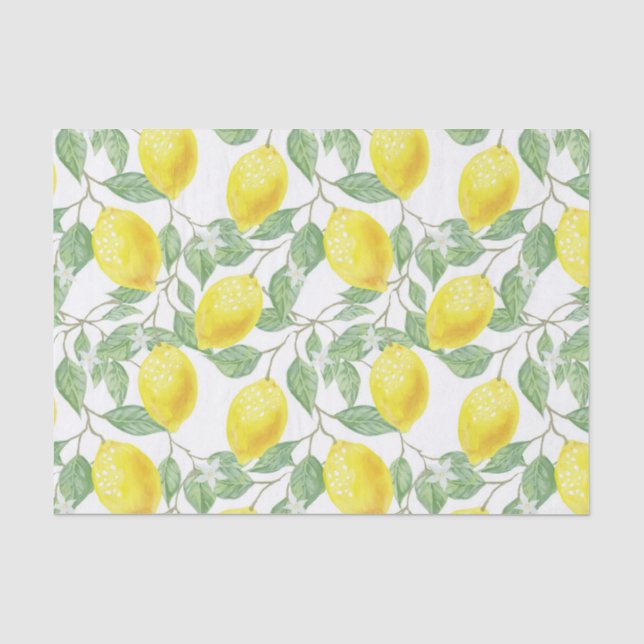 Papel De Seda Tejido de patrón de limón de bonito/Papel de caja (Anverso)