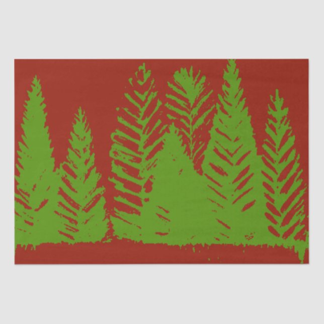 Papel De Seda Tejido De Pino Excéntrico (Anverso)