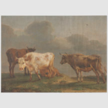 Tejido de pintura de vaca de época