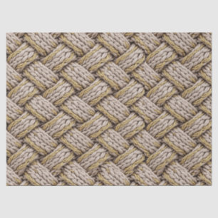 Papel De Seda Tejido de punto de hilo trenzado – Beige cálido (3